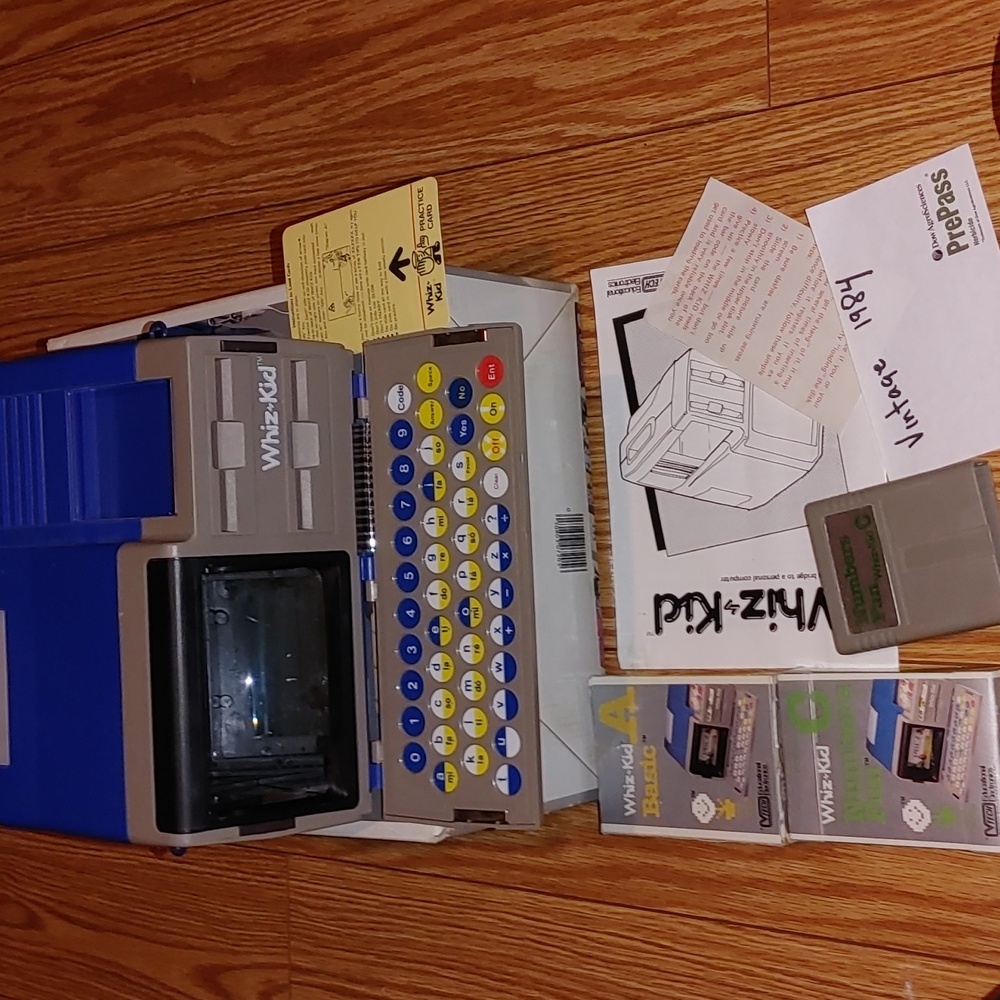 '80s computer with cards cartridges and instructions wiz kids - Picture 3 of 11